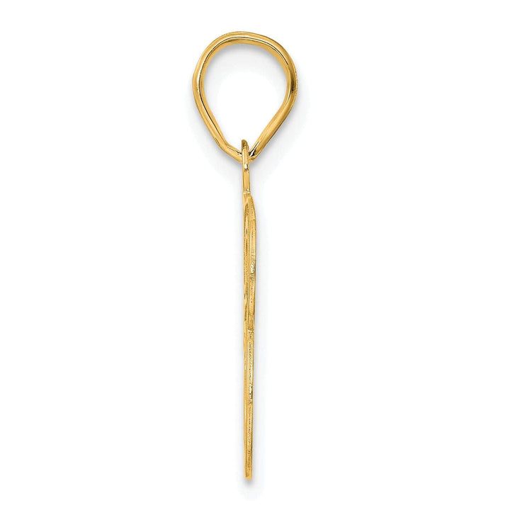 Lovely Rita's Pendants & Charms 14k Yellow Gold Polished Etched Finish Number 43 Charm Pendant