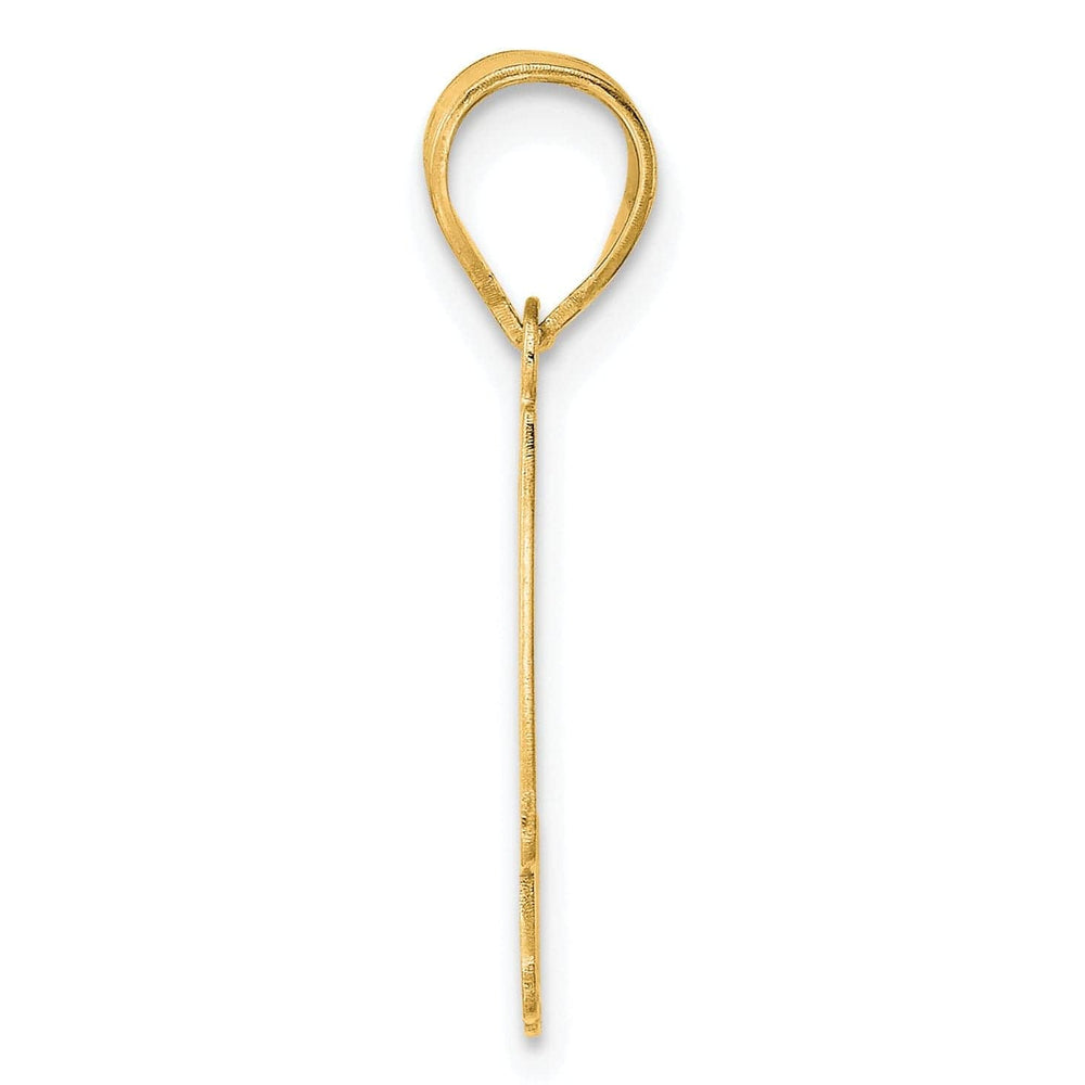 Lovely Rita's Pendants & Charms 14k Yellow Gold Polished Etched Finish Number 44 Charm Pendant
