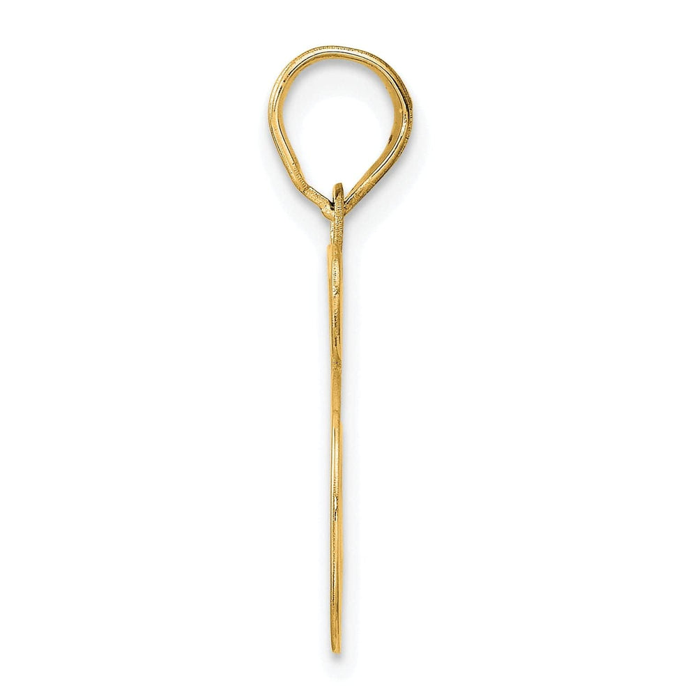 Lovely Rita's Pendants & Charms 14k Yellow Gold Polished Etched Finish Number 45 Charm Pendant
