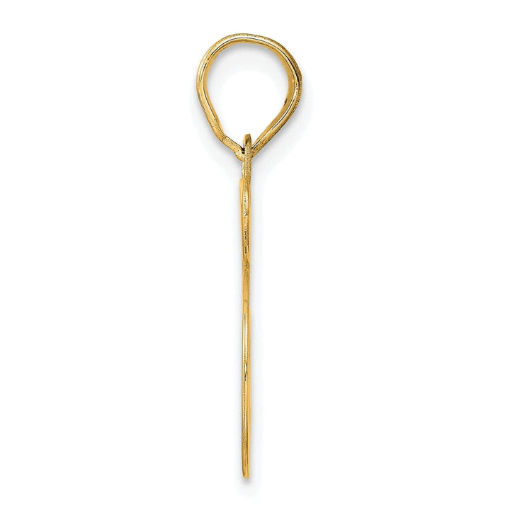 Lovely Rita's Pendants & Charms 14k Yellow Gold Polished Etched Finish Number 45 Charm Pendant
