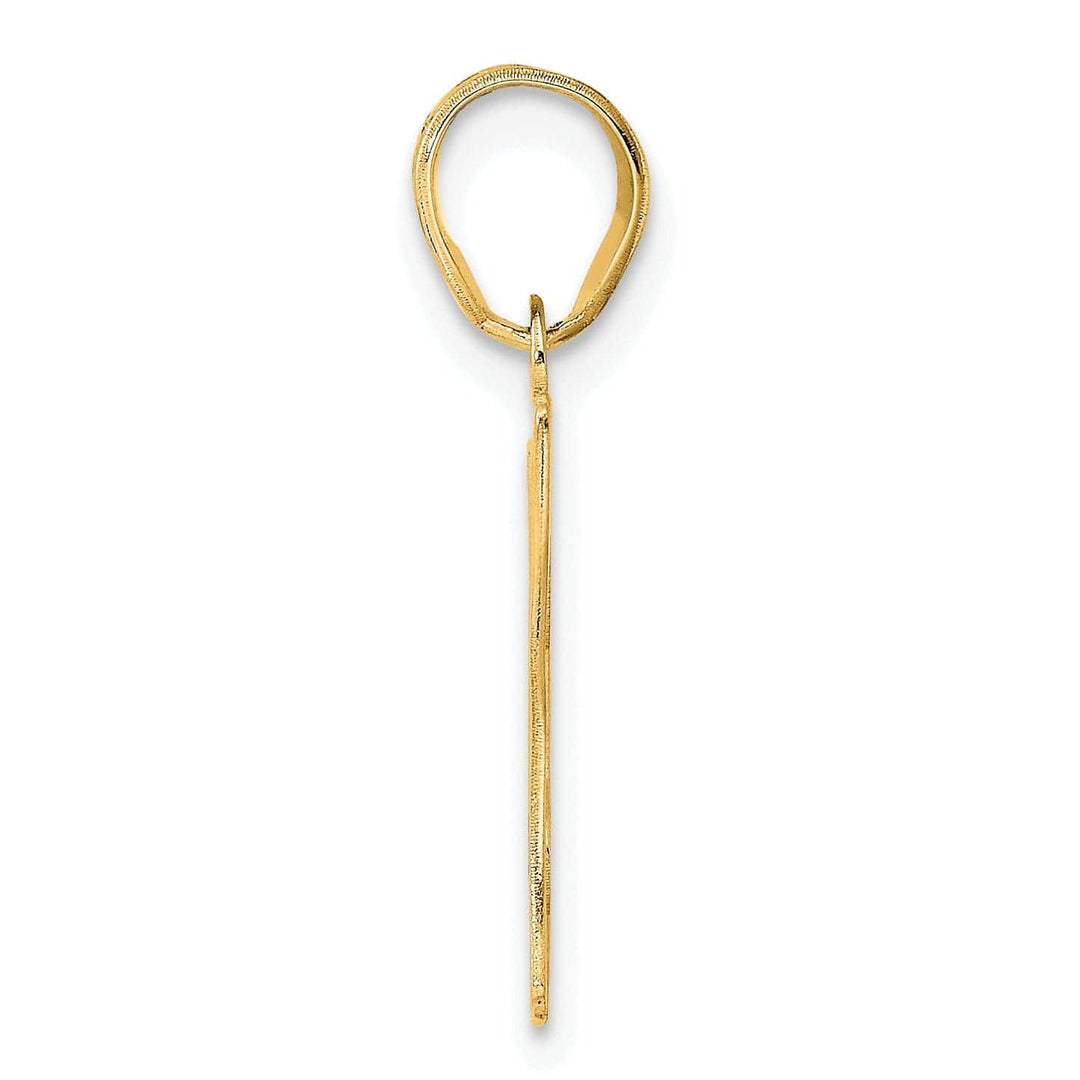 Lovely Rita's Pendants & Charms 14k Yellow Gold Polished Etched Finish Number 47 Charm Pendant
