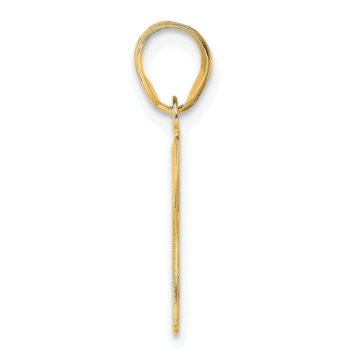 Lovely Rita's Pendants & Charms 14k Yellow Gold Polished Etched Finish Number 47 Charm Pendant
