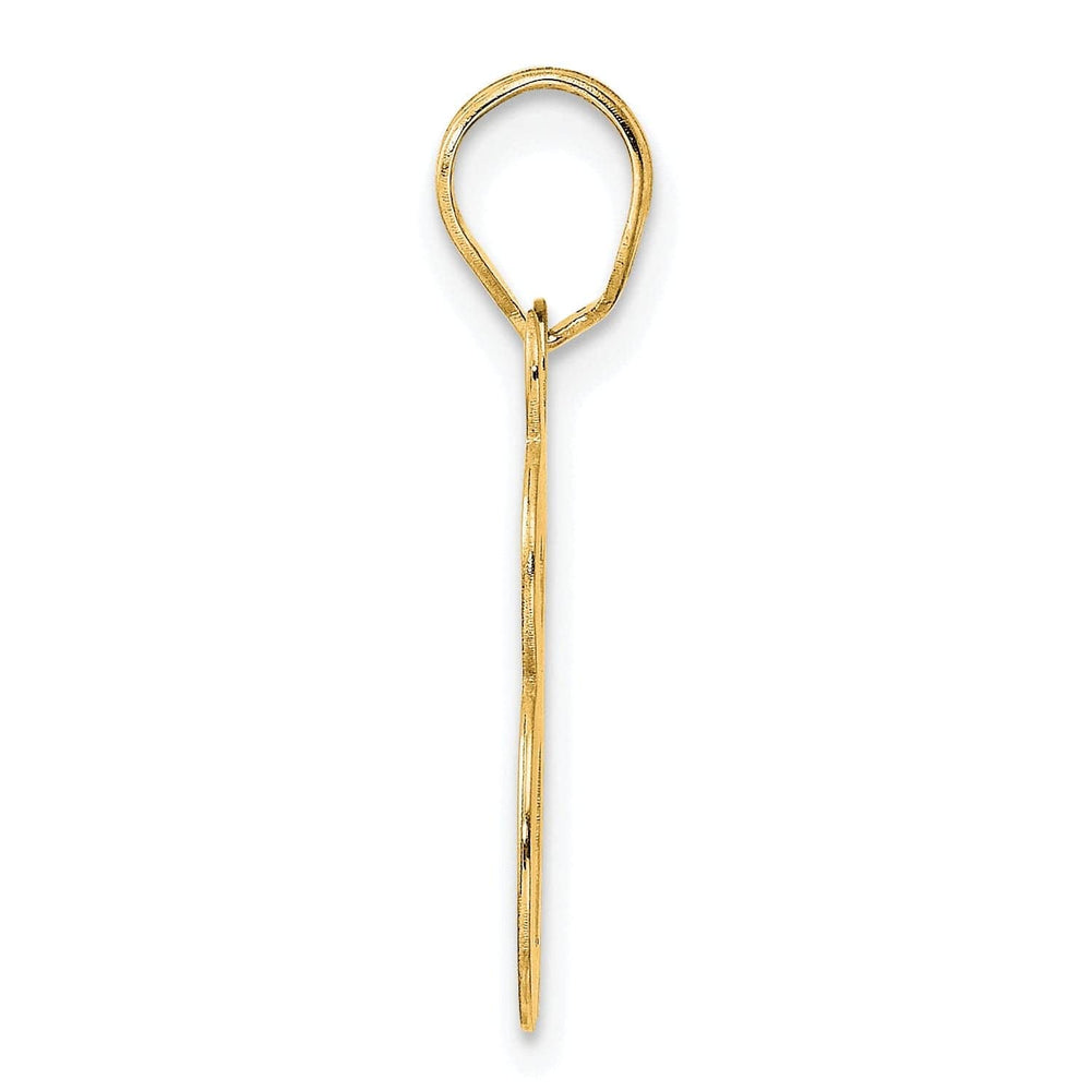 Lovely Rita's Pendants & Charms 14k Yellow Gold Polished Etched Finish Number 48 Charm Pendant