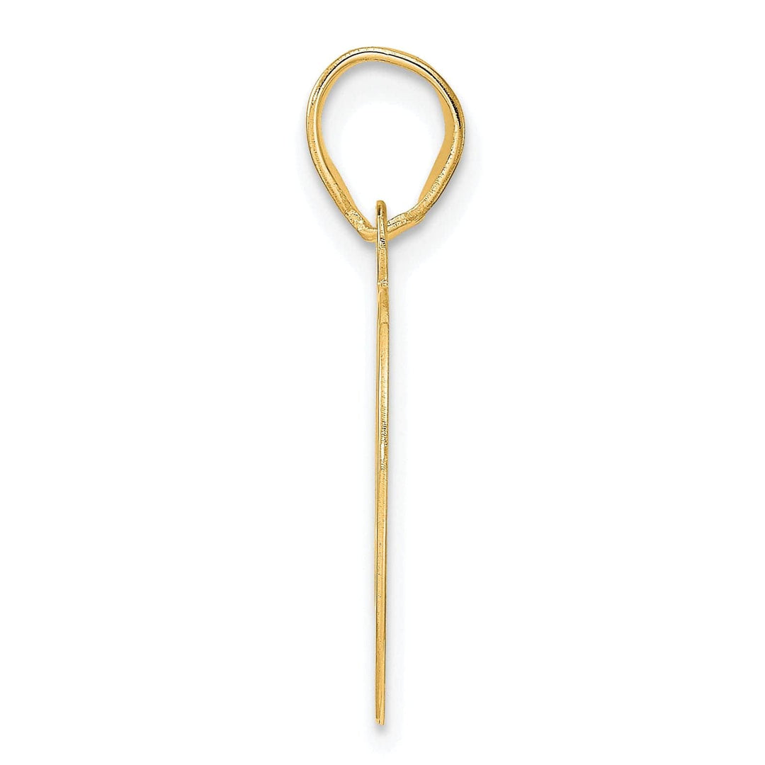 Lovely Rita's Pendants & Charms 14k Yellow Gold Polished Etched Finish Number 49 Charm Pendant