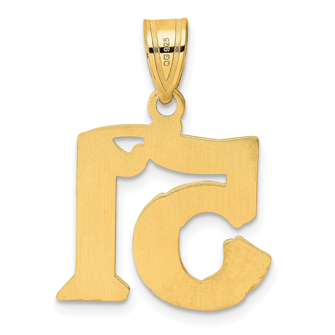 Lovely Rita's Pendants & Charms 14k Yellow Gold Polished Etched Finish Number 51 Charm Pendant