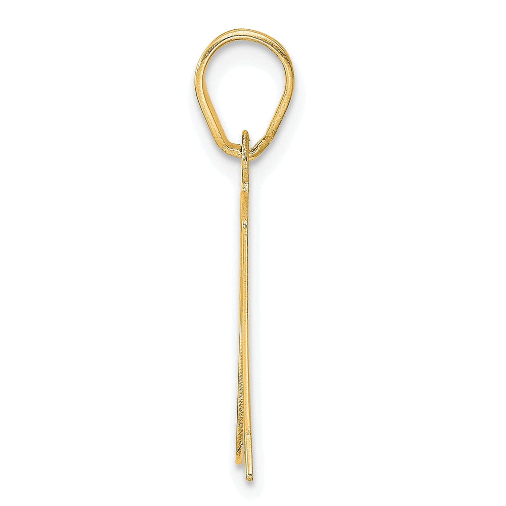 Lovely Rita's Pendants & Charms 14k Yellow Gold Polished Etched Finish Number 51 Charm Pendant