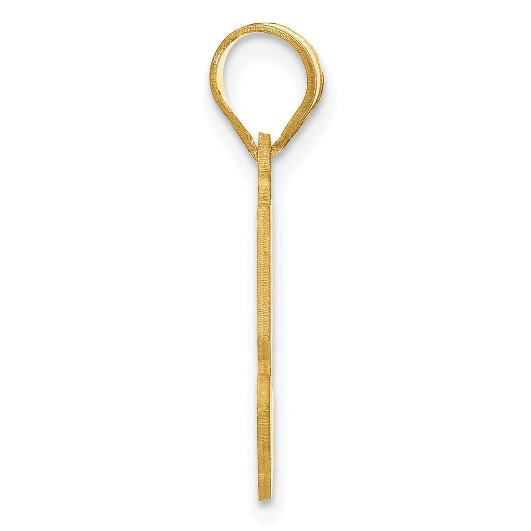 Lovely Rita's Pendants & Charms 14k Yellow Gold Polished Etched Finish Number 52 Charm Pendant