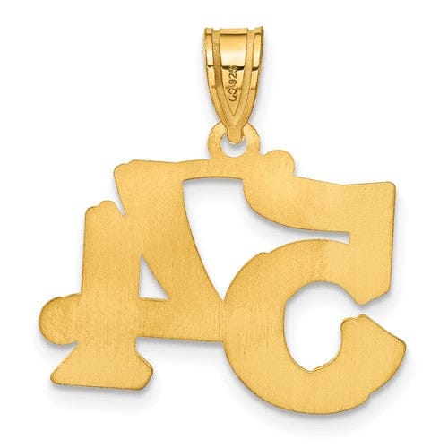 Lovely Rita's Pendants & Charms 14k Yellow Gold Polished Etched Finish Number 54 Charm Pendant