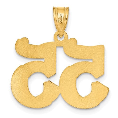 Lovely Rita's Pendants & Charms 14k Yellow Gold Polished Etched Finish Number 55 Charm Pendant