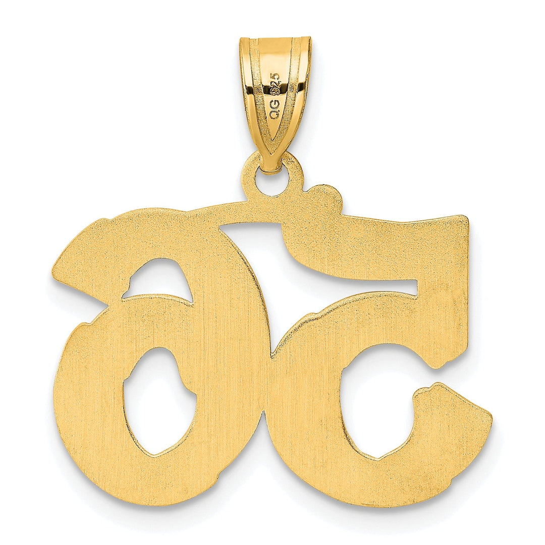 Lovely Rita's Pendants & Charms 14k Yellow Gold Polished Etched Finish Number 56 Charm Pendant