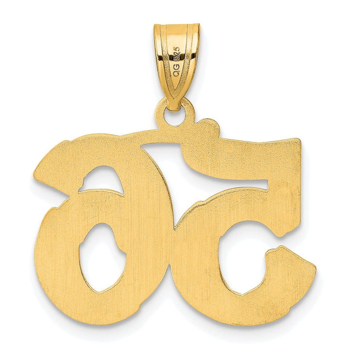 Lovely Rita's Pendants & Charms 14k Yellow Gold Polished Etched Finish Number 56 Charm Pendant