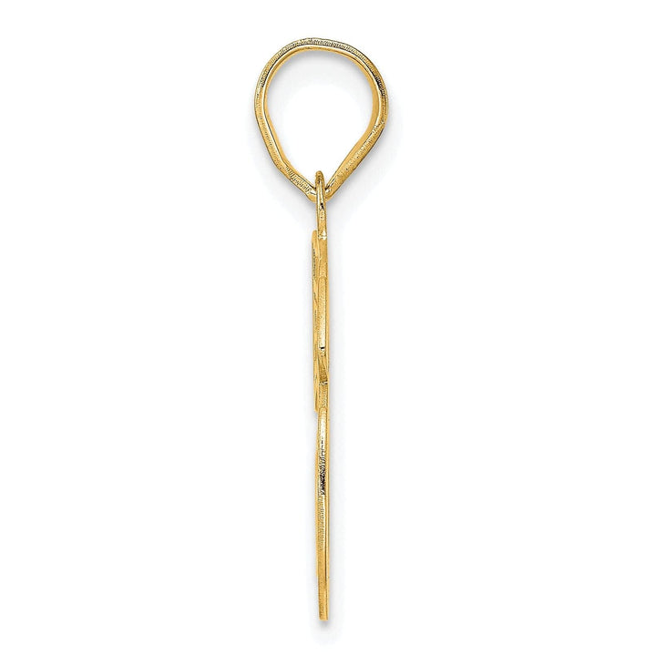 Lovely Rita's Pendants & Charms 14k Yellow Gold Polished Etched Finish Number 56 Charm Pendant