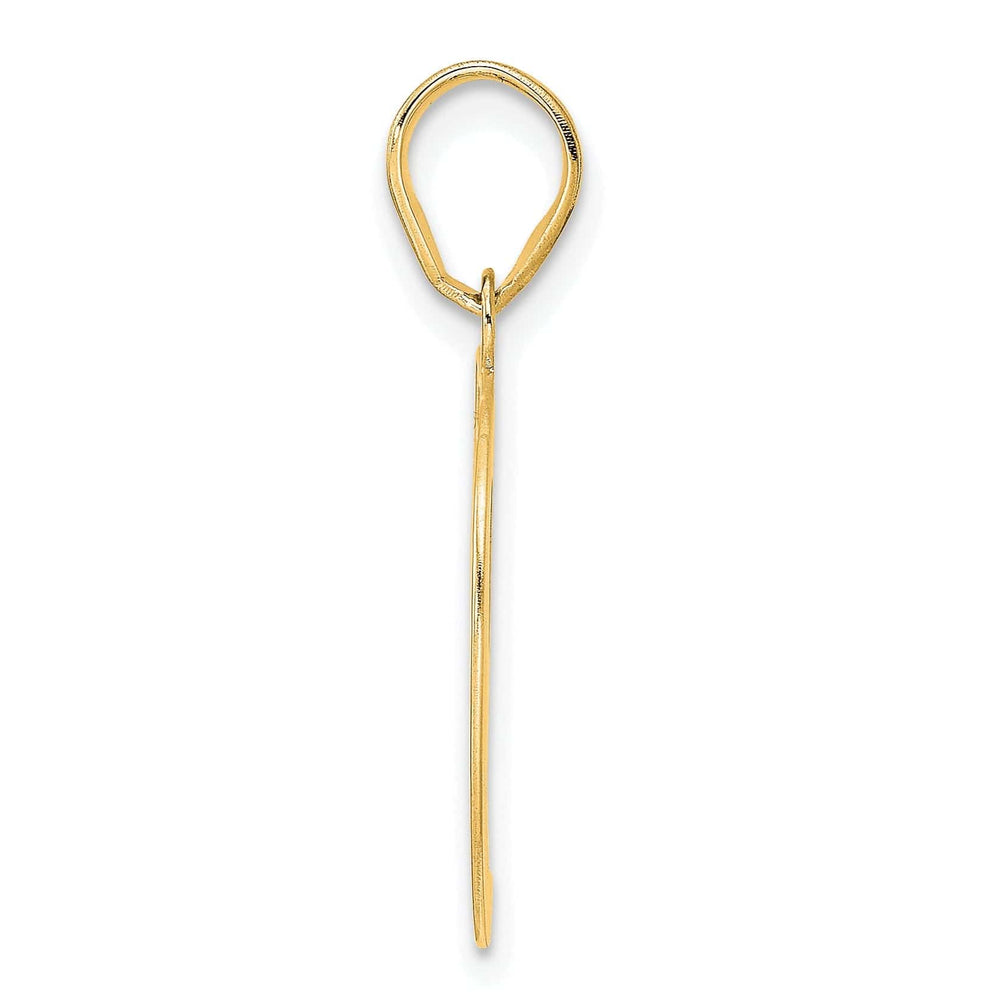 Lovely Rita's Pendants & Charms 14k Yellow Gold Polished Etched Finish Number 59 Charm Pendant