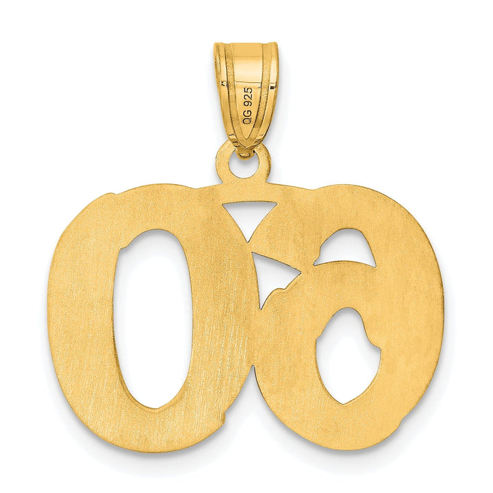 Lovely Rita's Pendants & Charms 14k Yellow Gold Polished Etched Finish Number 60 Charm Pendant