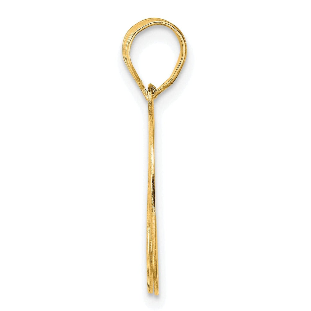 Lovely Rita's Pendants & Charms 14k Yellow Gold Polished Etched Finish Number 60 Charm Pendant