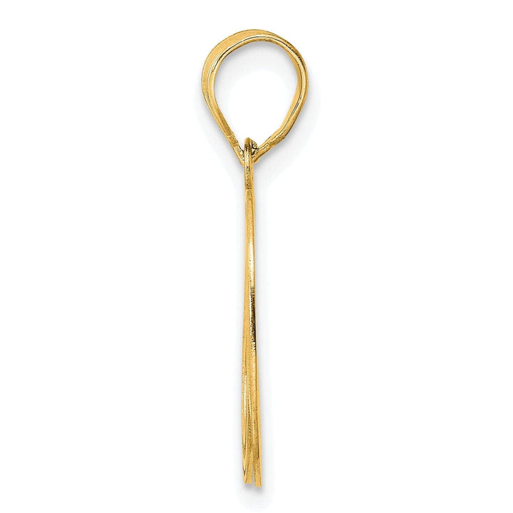 Lovely Rita's Pendants & Charms 14k Yellow Gold Polished Etched Finish Number 60 Charm Pendant
