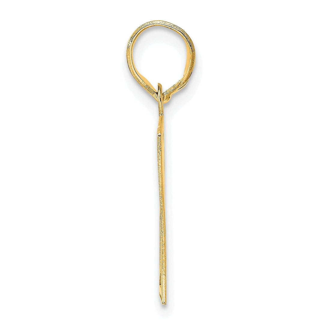 Lovely Rita's Pendants & Charms 14k Yellow Gold Polished Etched Finish Number 61 Charm Pendant