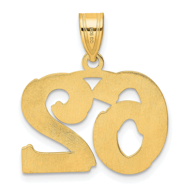 Lovely Rita's Pendants & Charms 14k Yellow Gold Polished Etched Finish Number 62 Charm Pendant