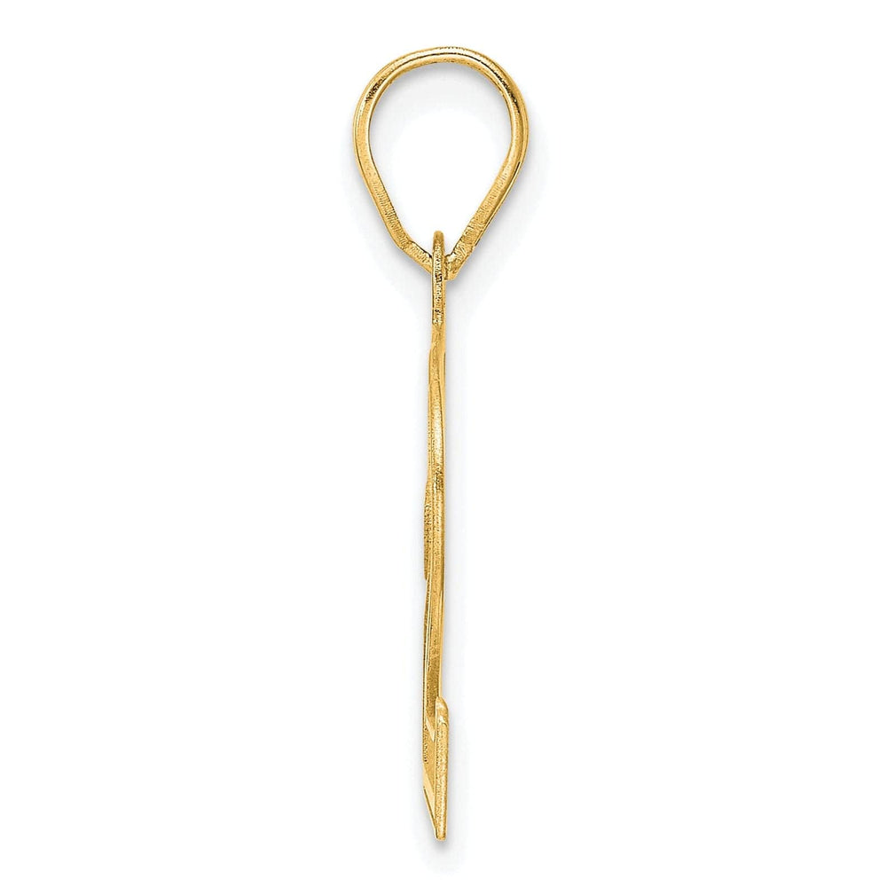 Lovely Rita's Pendants & Charms 14k Yellow Gold Polished Etched Finish Number 62 Charm Pendant