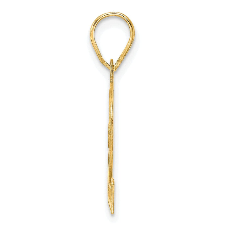 Lovely Rita's Pendants & Charms 14k Yellow Gold Polished Etched Finish Number 62 Charm Pendant