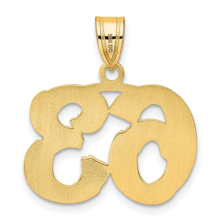 Lovely Rita's Pendants & Charms 14k Yellow Gold Polished Etched Finish Number 63 Charm Pendant