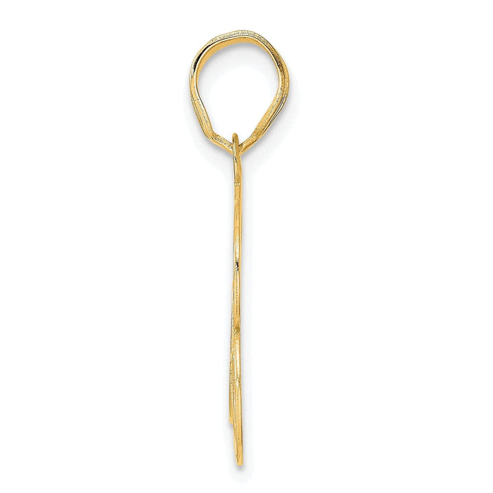 Lovely Rita's Pendants & Charms 14k Yellow Gold Polished Etched Finish Number 63 Charm Pendant