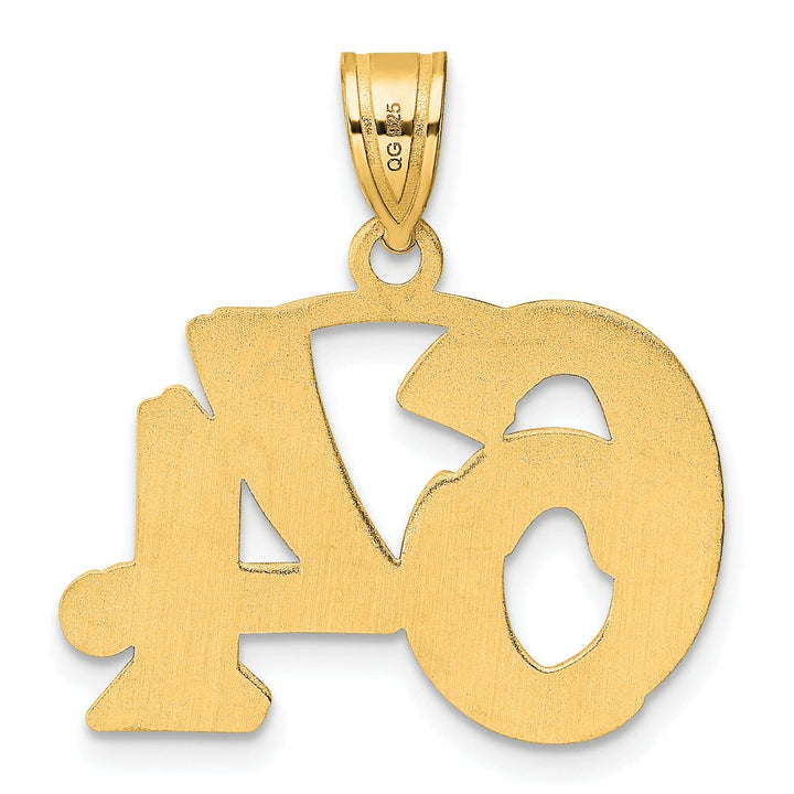 Lovely Rita's Pendants & Charms 14k Yellow Gold Polished Etched Finish Number 64 Charm Pendant