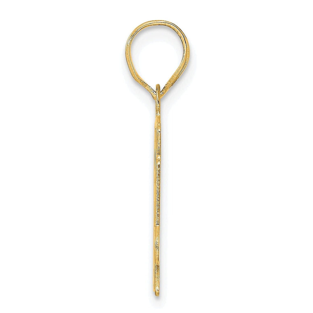 Lovely Rita's Pendants & Charms 14k Yellow Gold Polished Etched Finish Number 64 Charm Pendant