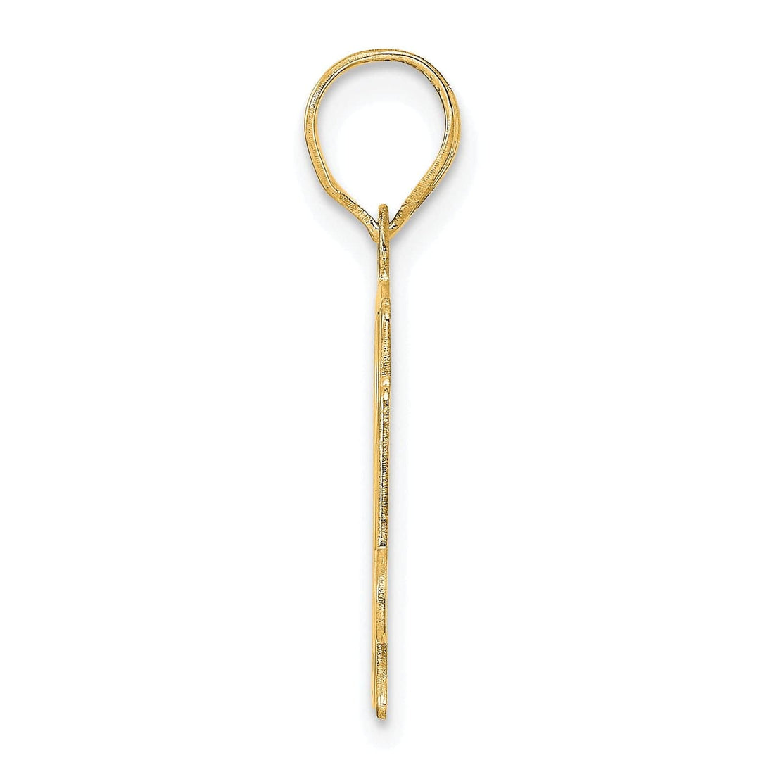 Lovely Rita's Pendants & Charms 14k Yellow Gold Polished Etched Finish Number 64 Charm Pendant