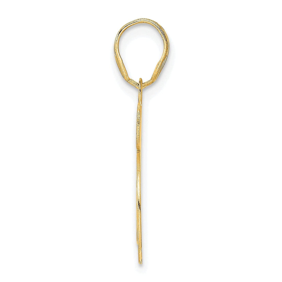 Lovely Rita's Pendants & Charms 14k Yellow Gold Polished Etched Finish Number 65 Charm Pendant