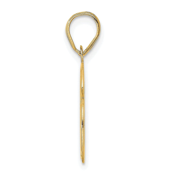Lovely Rita's Pendants & Charms 14k Yellow Gold Polished Etched Finish Number 66 Charm Pendant