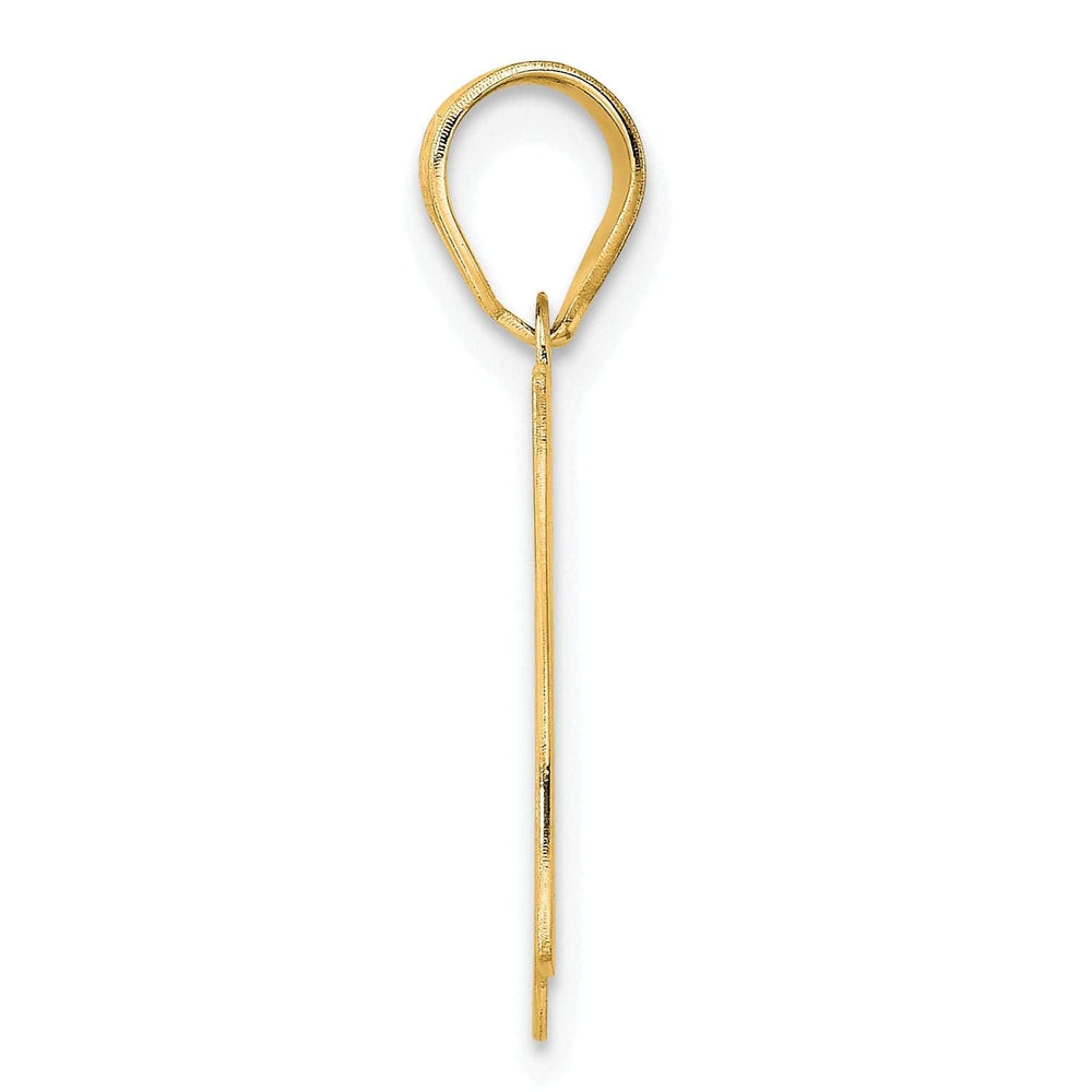 Lovely Rita's Pendants & Charms 14k Yellow Gold Polished Etched Finish Number 67 Charm Pendant
