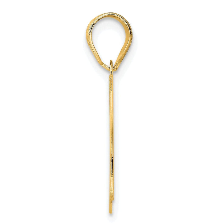 Lovely Rita's Pendants & Charms 14k Yellow Gold Polished Etched Finish Number 67 Charm Pendant