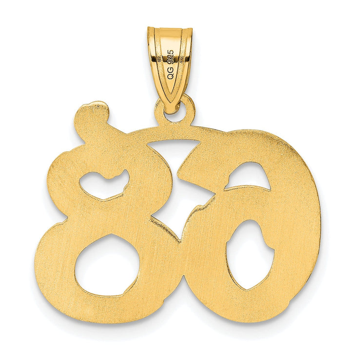 Lovely Rita's Pendants & Charms 14k Yellow Gold Polished Etched Finish Number 68 Charm Pendant