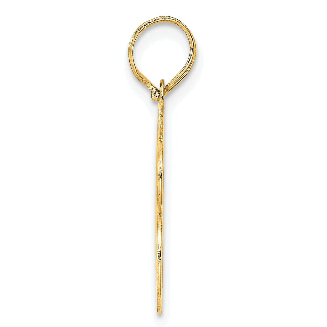 Lovely Rita's Pendants & Charms 14k Yellow Gold Polished Etched Finish Number 68 Charm Pendant