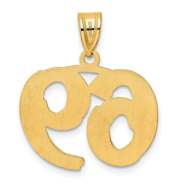 Lovely Rita's Pendants & Charms 14k Yellow Gold Polished Etched Finish Number 69 Charm Pendant