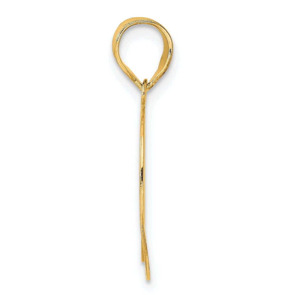 Lovely Rita's Pendants & Charms 14k Yellow Gold Polished Etched Finish Number 69 Charm Pendant