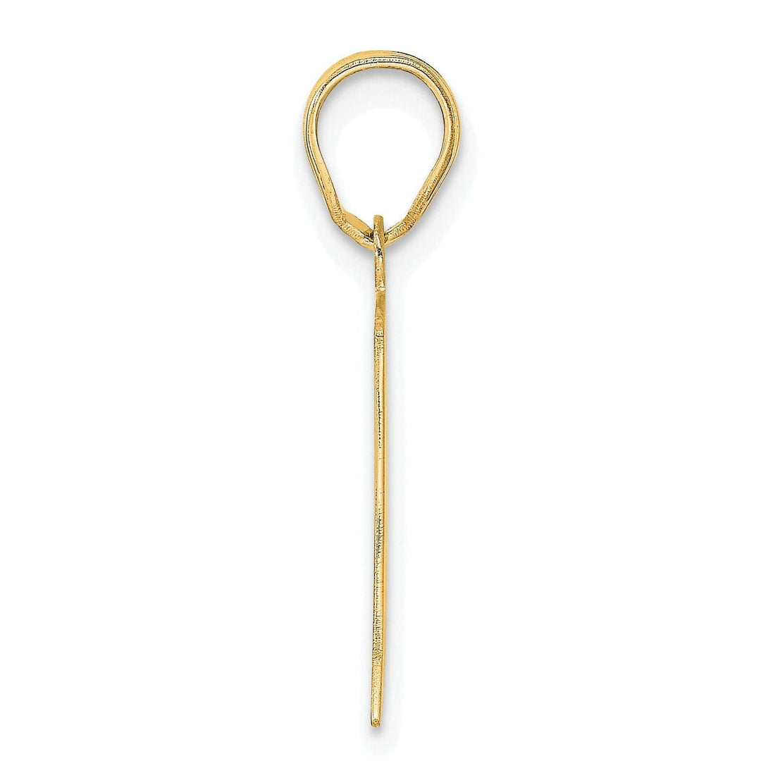 Lovely Rita's Pendants & Charms 14k Yellow Gold Polished Etched Finish Number 71 Charm Pendant