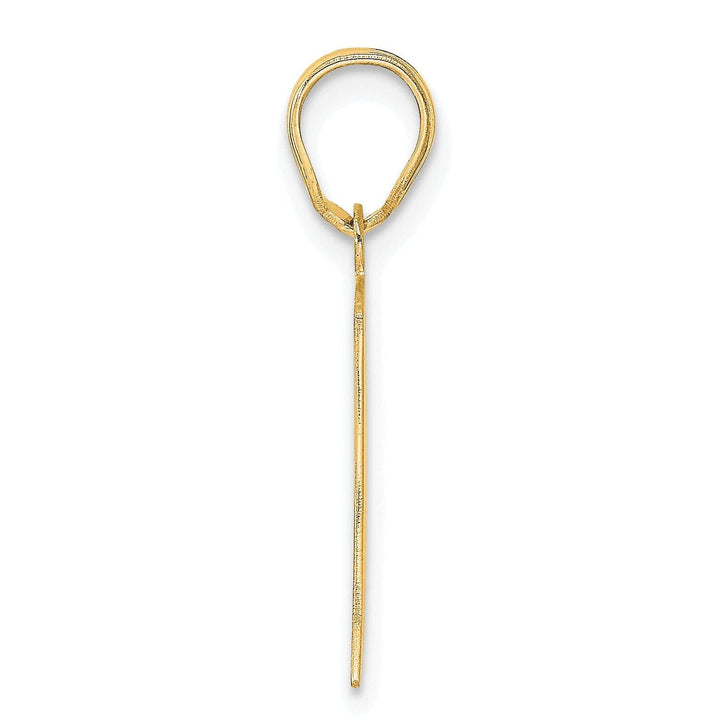 Lovely Rita's Pendants & Charms 14k Yellow Gold Polished Etched Finish Number 71 Charm Pendant