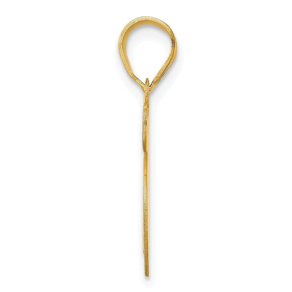Lovely Rita's Pendants & Charms 14k Yellow Gold Polished Etched Finish Number 75 Charm Pendant