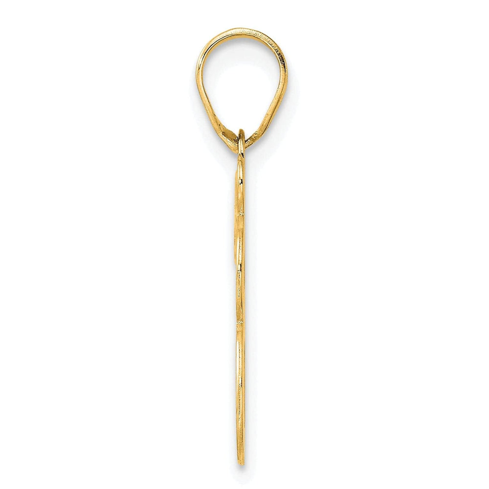 Lovely Rita's Pendants & Charms 14k Yellow Gold Polished Etched Finish Number 78 Charm Pendant