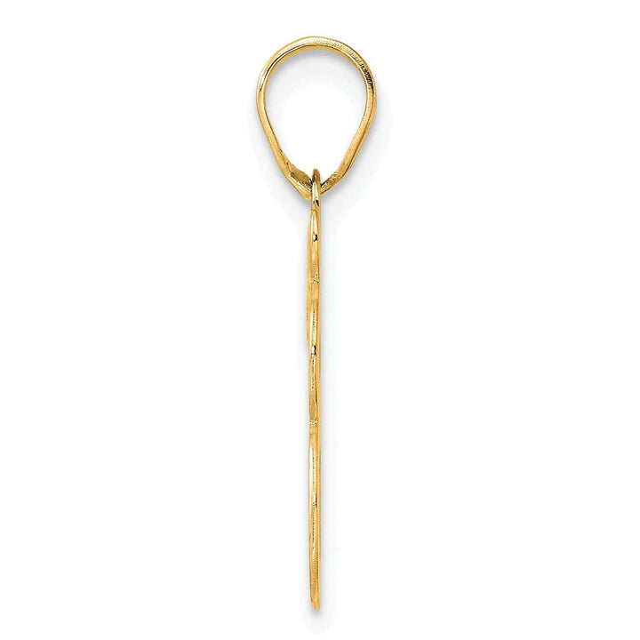 Lovely Rita's Pendants & Charms 14k Yellow Gold Polished Etched Finish Number 78 Charm Pendant