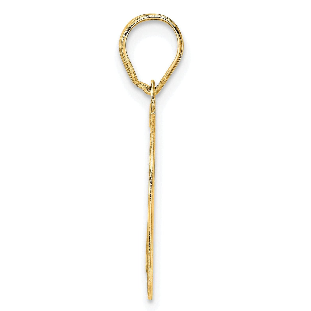 Lovely Rita's Pendants & Charms 14k Yellow Gold Polished Etched Finish Number 79 Charm Pendant