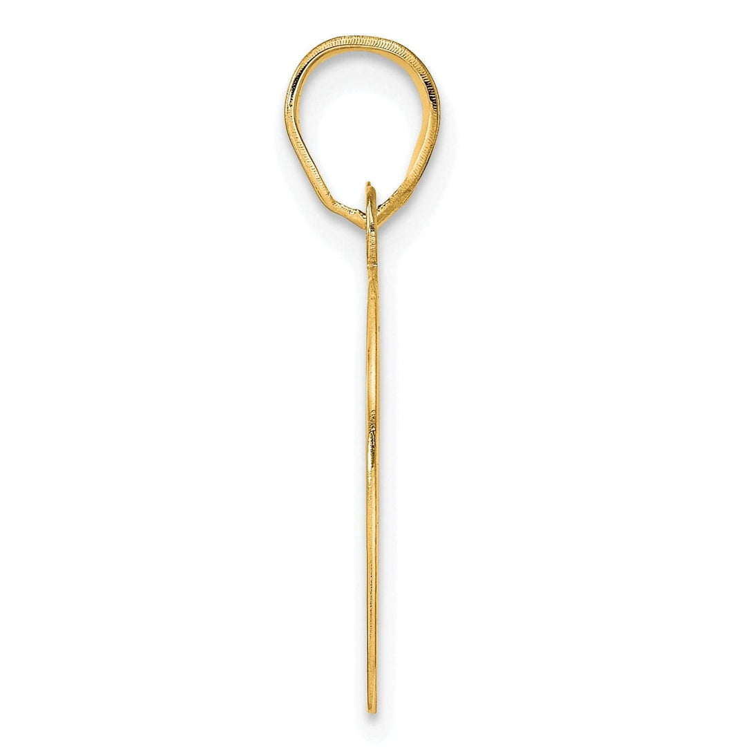Lovely Rita's Pendants & Charms 14k Yellow Gold Polished Etched Finish Number 80 Charm Pendant