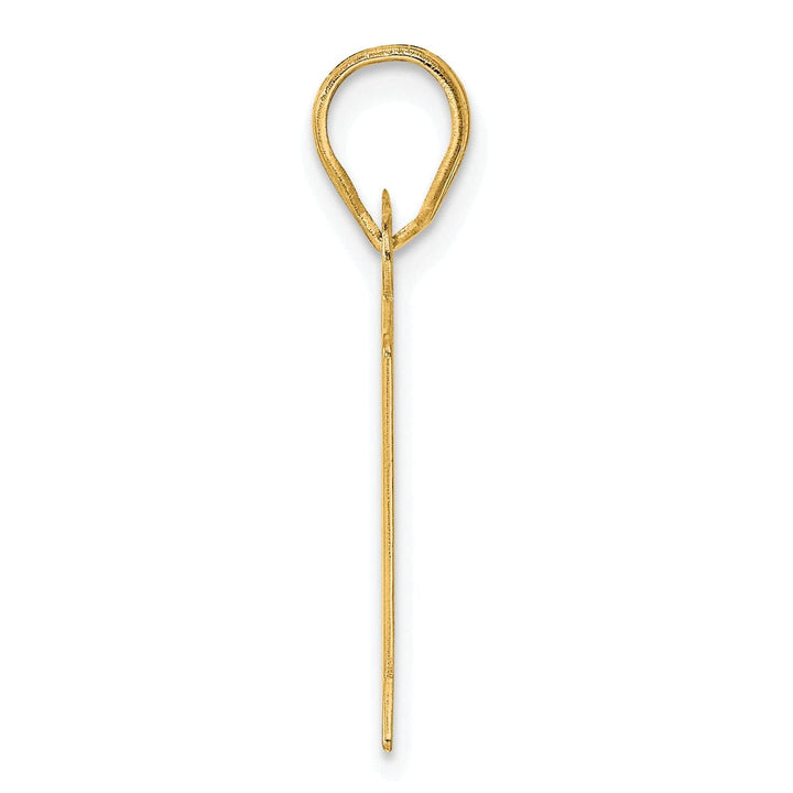 Lovely Rita's Pendants & Charms 14k Yellow Gold Polished Etched Finish Number 81 Charm Pendant