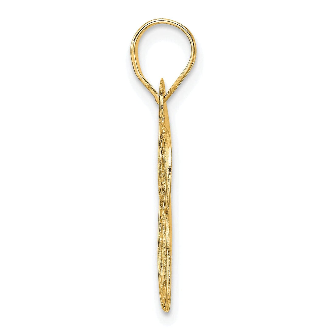 Lovely Rita's Pendants & Charms 14k Yellow Gold Polished Etched Finish Number 83 Charm Pendant