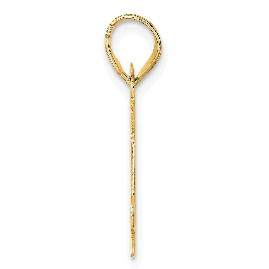 Lovely Rita's Pendants & Charms 14k Yellow Gold Polished Etched Finish Number 84 Charm Pendant