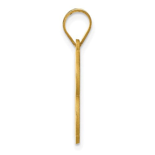Lovely Rita's Pendants & Charms 14k Yellow Gold Polished Etched Finish Number 86 Charm Pendant
