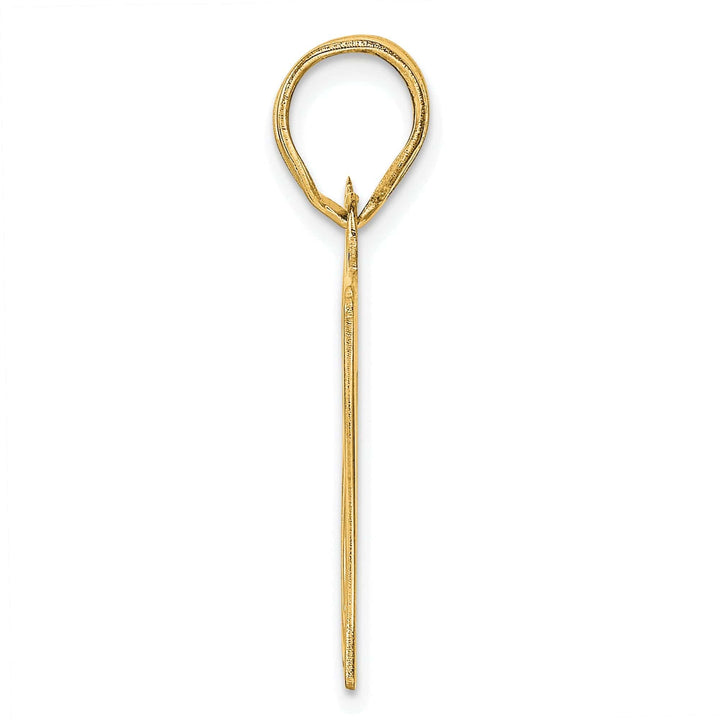 Lovely Rita's Pendants & Charms 14k Yellow Gold Polished Etched Finish Number 87 Charm Pendant