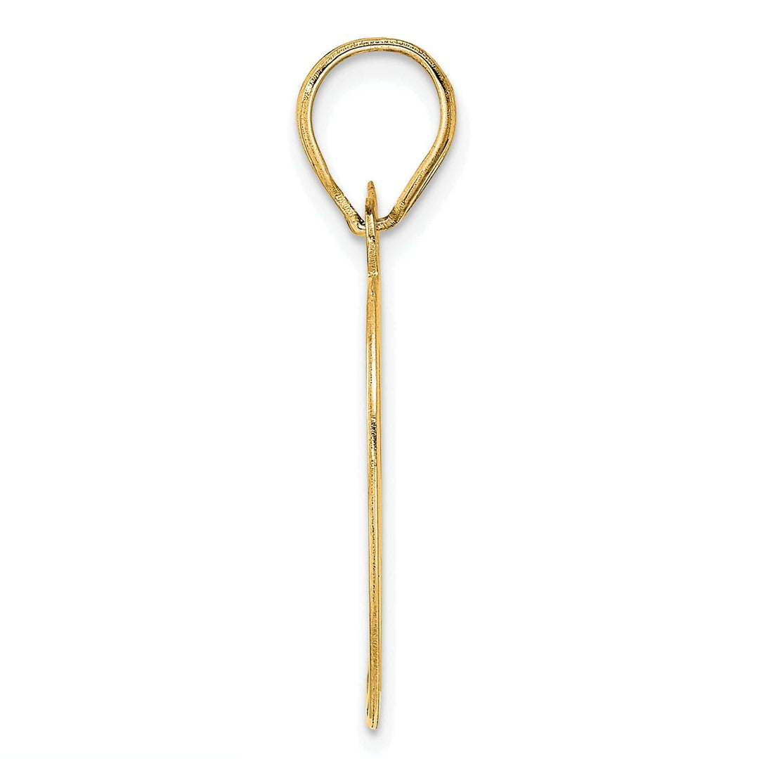 Lovely Rita's Pendants & Charms 14k Yellow Gold Polished Etched Finish Number 89 Charm Pendant